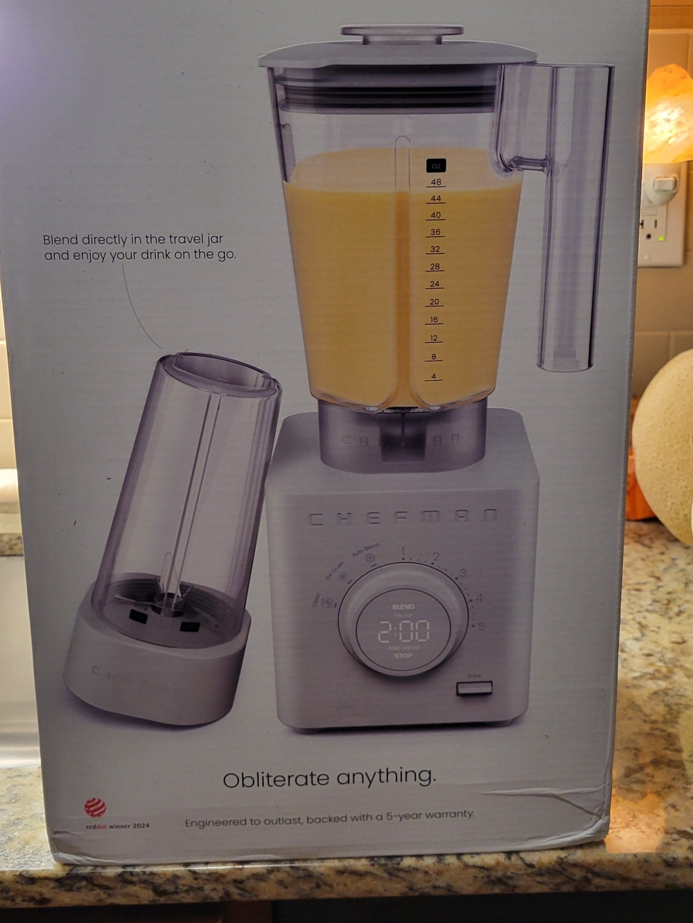 Chefman Obliterator Blender - Concrete - Picture 2 of 9